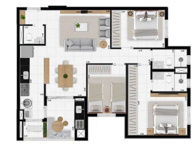 #32 - Apartamento para Venda em Araraquara - SP - 3